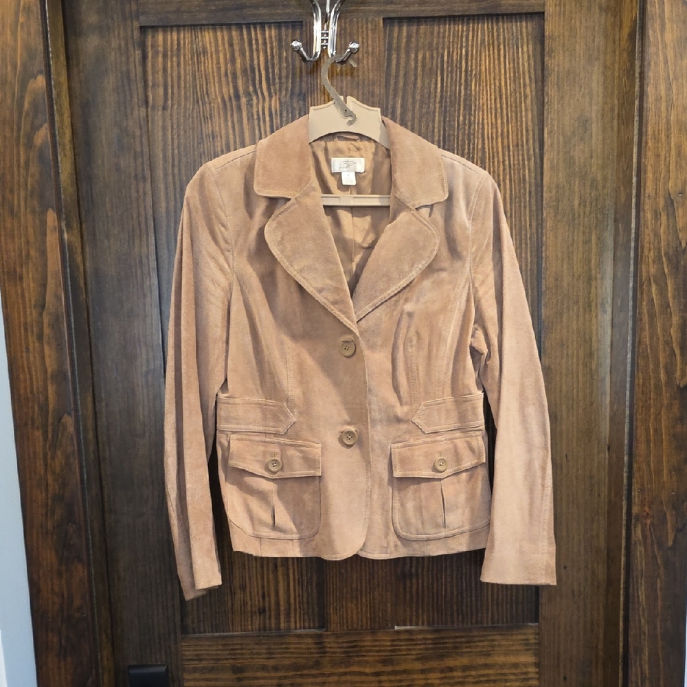 LOFT Elegant Tan Suede Blazer SIZE 8
